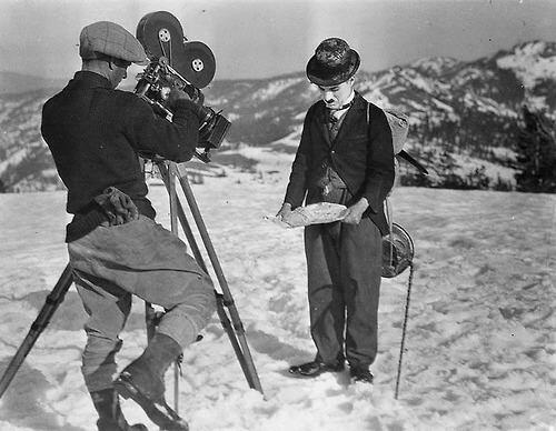 Roland Totheroh Films Charlie Chaplin On Location of 'The Gold Rush' (1925)